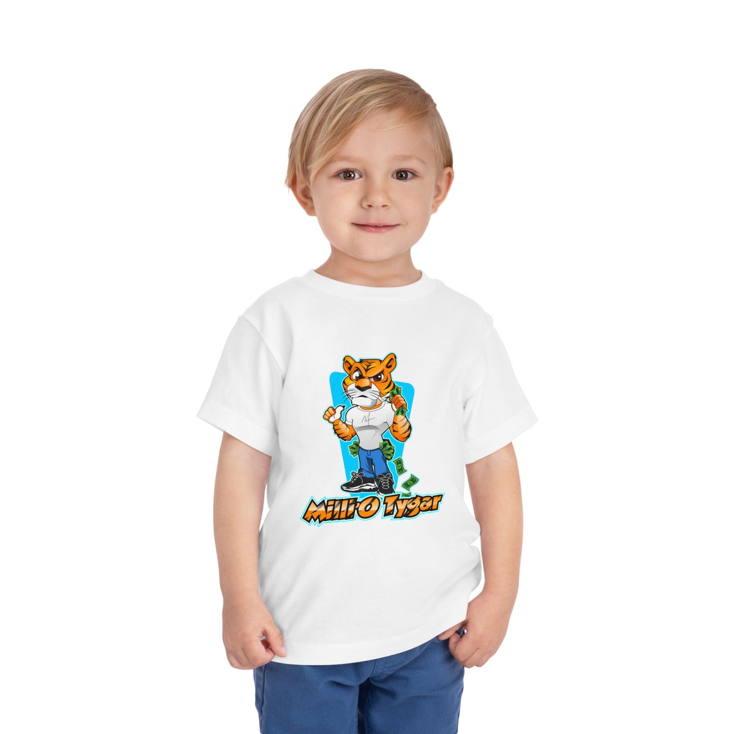 Cool Cartoon Tiger Toddler Tee - Fun and Playful Kids T-Shirt