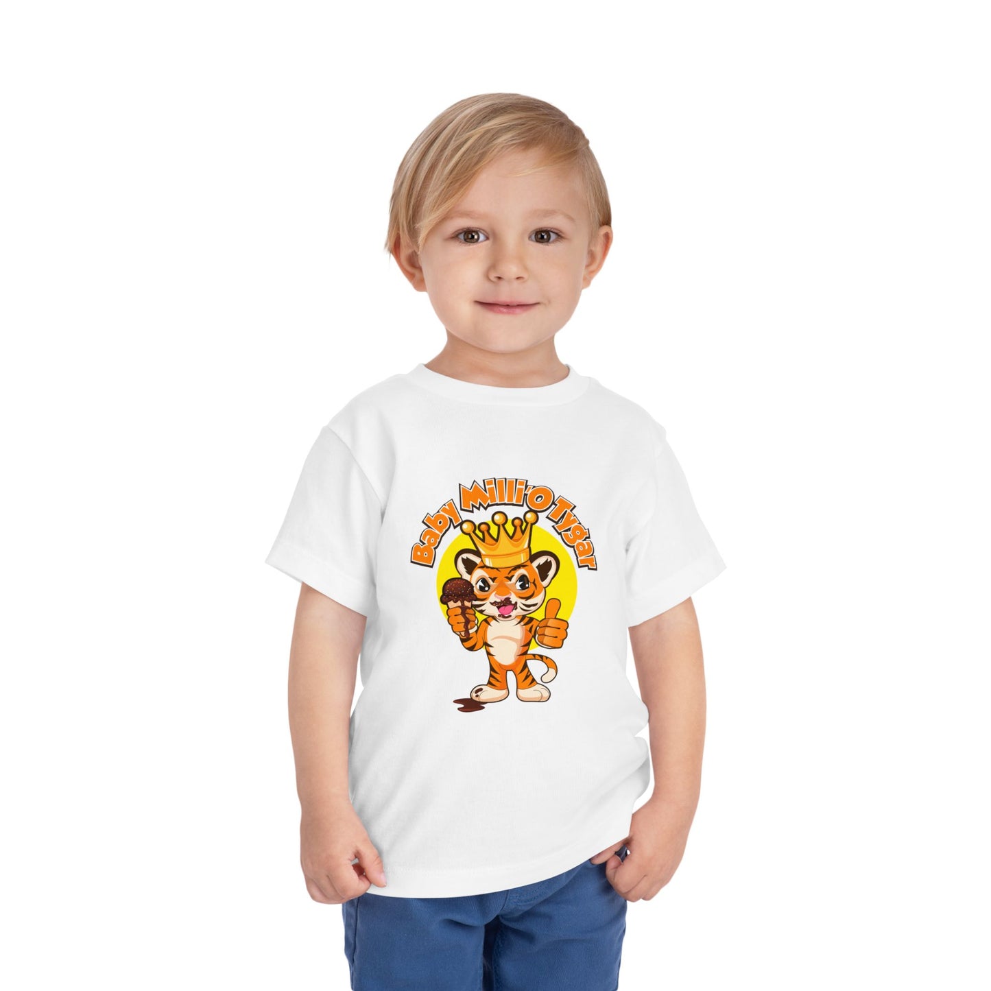 Ice Cream King Toddler Short Sleeve Tee - Animal Design